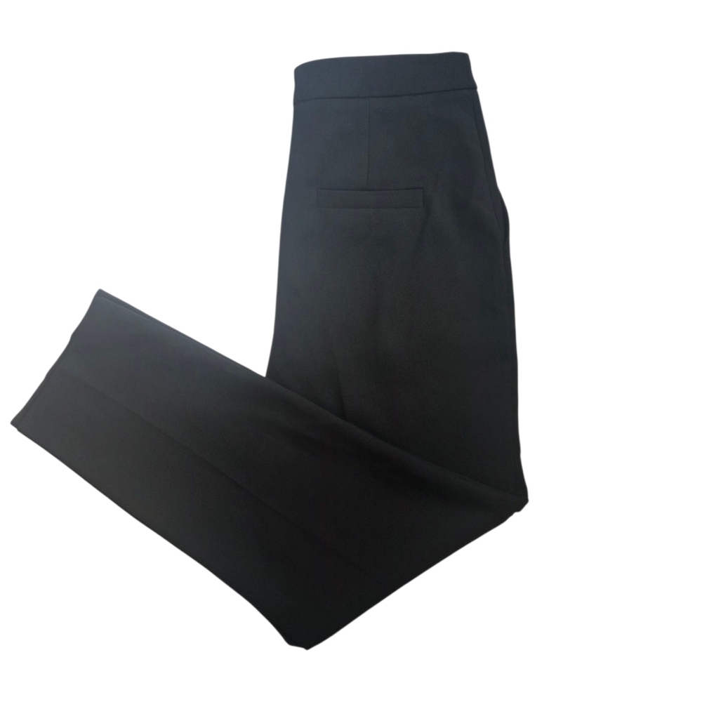 NWT Ted Baker Devana Black Flat Front Tapered Leg Trousers US 4